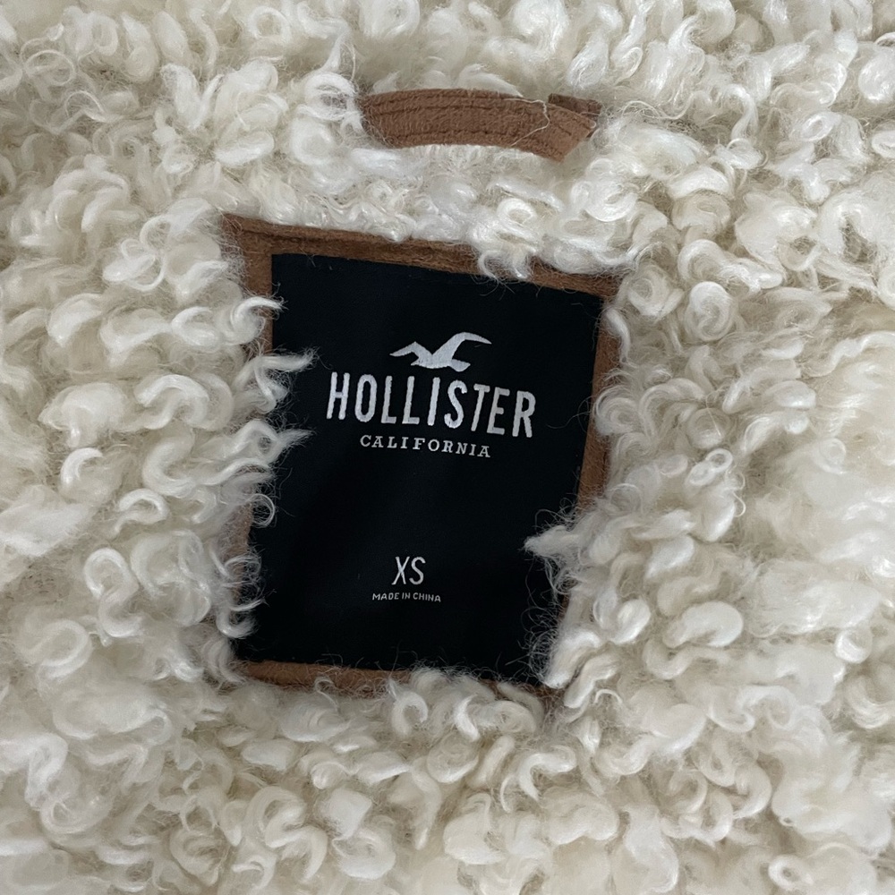 Hollister Brown and Cream Bomber Jacket - Picture 4 of 4